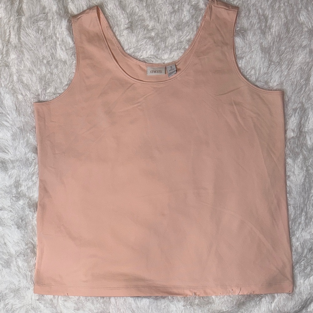Chico's Soft Pink Tank Top size 3, NWOT